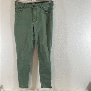 D. Jeans Olive Green Skinny Denim Jeans with Pockets Size 6